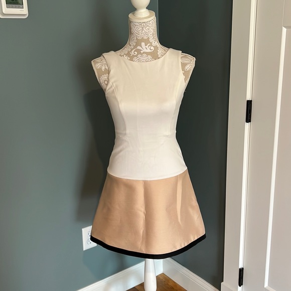 Anthropologie Maeve gold & white mini dress - Picture 2 of 4